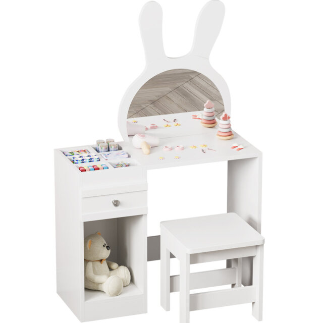 Freelon Kids Dressing Table Set with Mirror