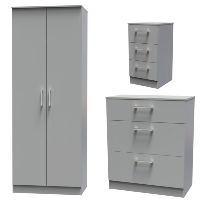 Fully Assembled Bartly 3 Piece Bedroom Set
