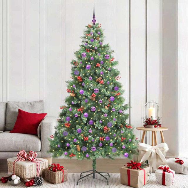 Artificial Christmas Tree 210 cm PVC and Metal