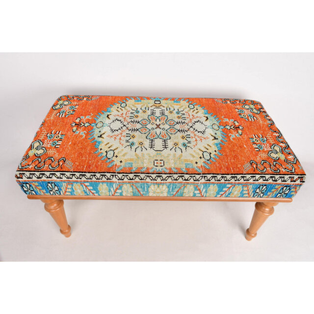 Cotton Upholstered Bench