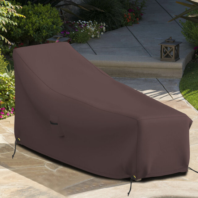 Heavy-Duty Patio Chaise Lounge Cover, All Weather Protection & UV-Resistant Lounger Cover