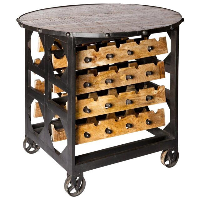 Floor Wine Bottle Rack in Black