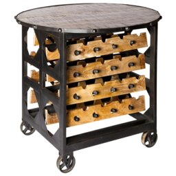 Floor Wine Bottle Rack in Black