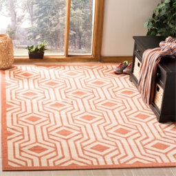 Soldado Looped Orange/Beige Indoor/Outdoor Rug