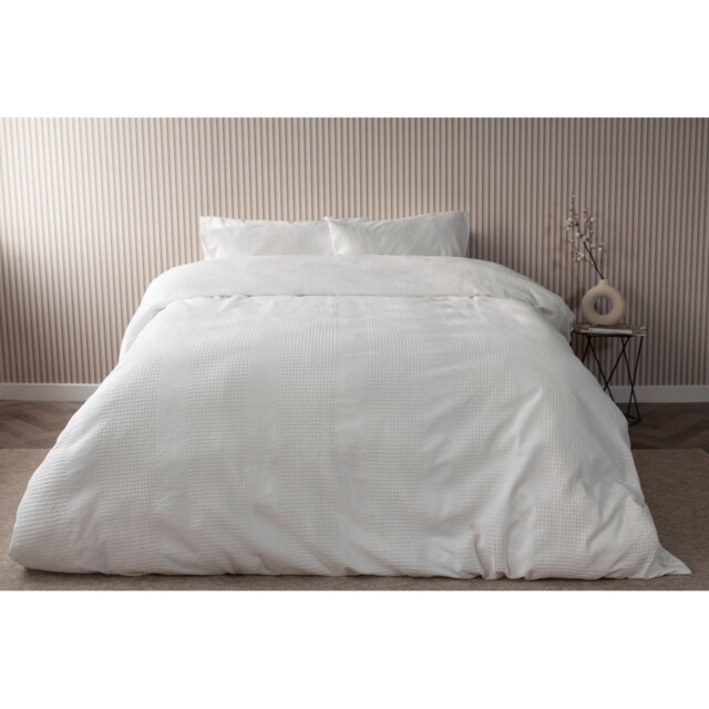 Cotton Striped Duvet Cover with Pillowcases Included