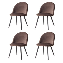 Adebola 43cm H Upholstered Metal Side Chair