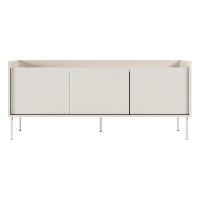 Tovi Three-Door TV Cabinet 140 cm White / Lindberg Oak