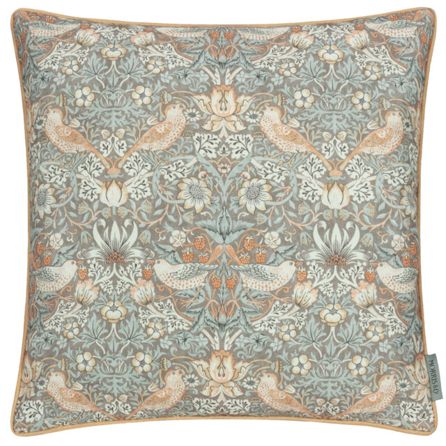 Strawberry Thief Indoor / Outdoor Floral Square Cushion Cover
