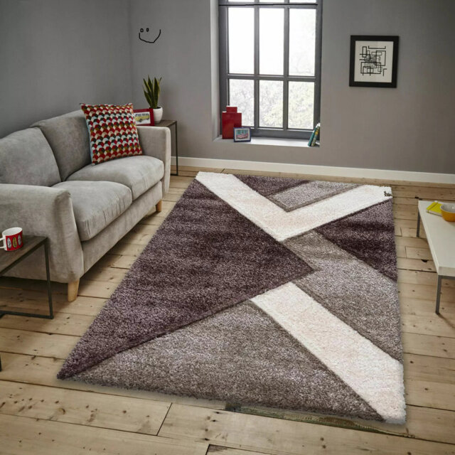 Modern 3D Shaggy Rugs Geometric Carved Design Large Area Rugs Soft Thick Fluffy Rug For Living Room Bedroom Small Floor Mats