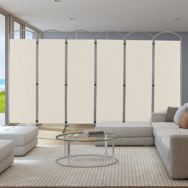 188Cm Folding Privacy Screen 4-Panel Room Divider For Living Room Bedroom Office