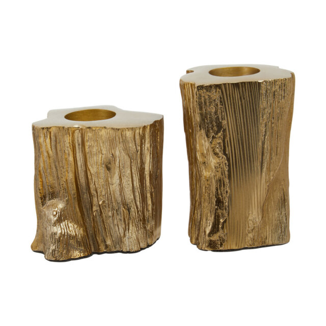 Beric 2 Piece Aluminum Tabletop Tealight Holder Set