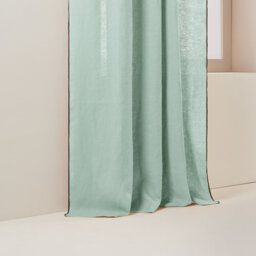 Carlina Linen Semi Sheer Curtain Panel Pair Single Panel