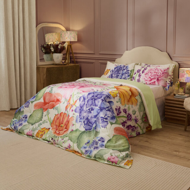 Idalia Cotton Floral Duvet Cover Set with Pillowcases Included