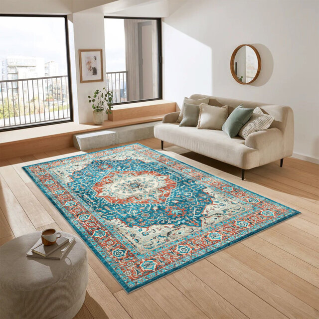 Contemporary Abstract Cashmere Rug – Cozy Plush Area Rug For Home Décor