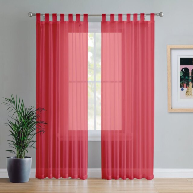 Birdsall Tab Top Sheer Single Curtain Panel