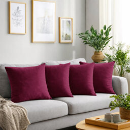 Crushed Velvet Cushion Cover Set (Set of 4)