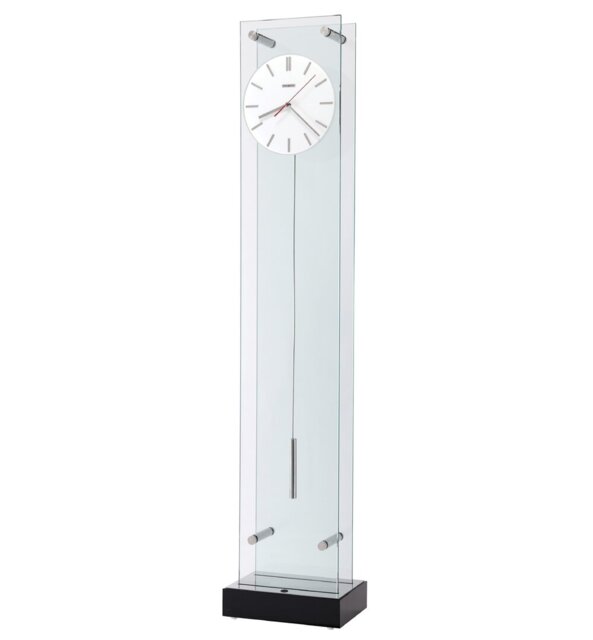 198.1cm Glass Floor Clock with Adjustable Chime Volume