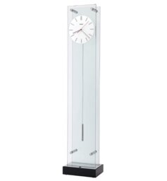 198.1cm Glass Floor Clock with Adjustable Chime Volume