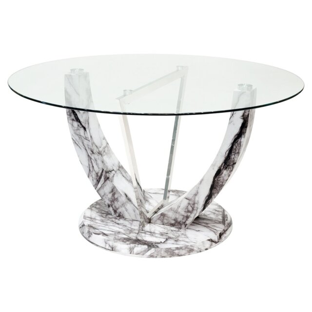 Kipp Round Glass Top Dining Table