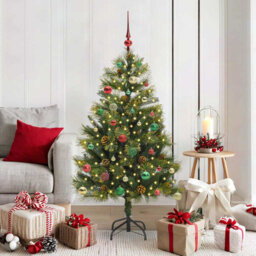 Artificial Hinged Christmas Tree with Cones