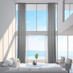 Extra Long & Extra Wide Chiffon Faux Silk Crep Single Panel Curtain