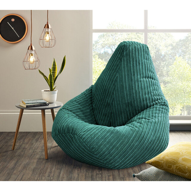 Jumbo Cord Highback Bean Bag Chair
