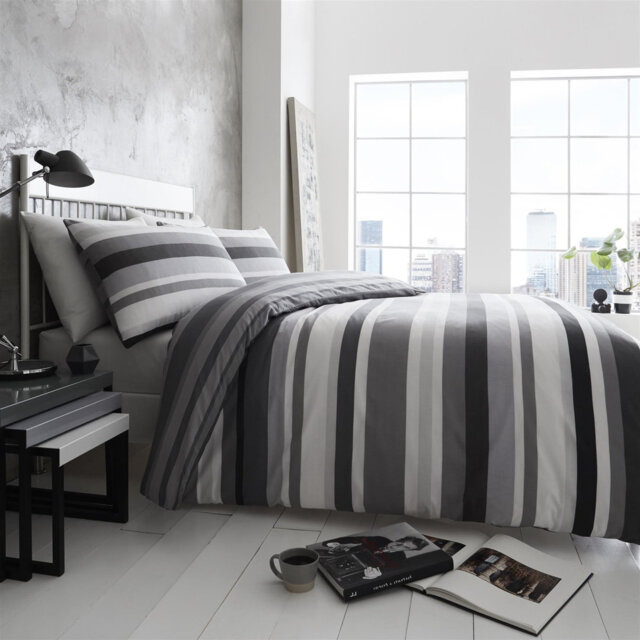 Wetumka Cotton Blend Striped Bedding with Pillowcases Included