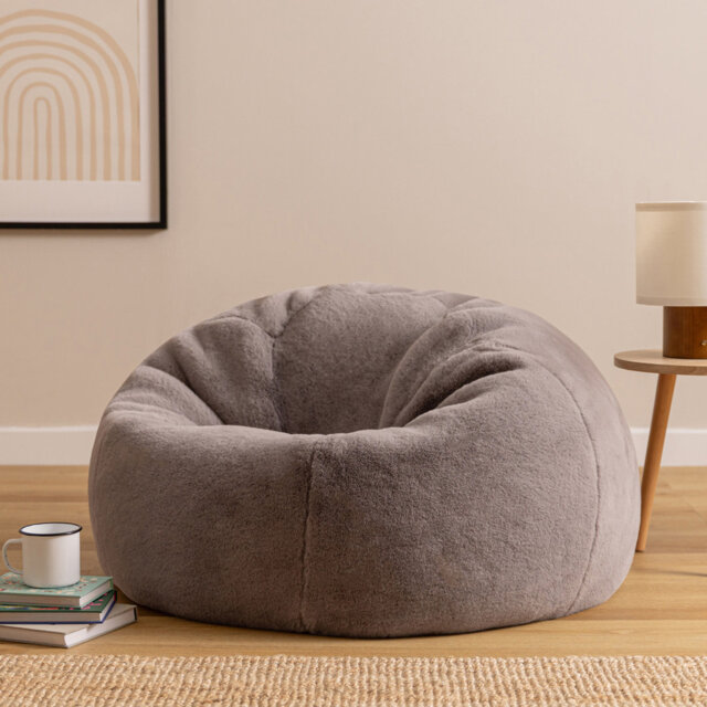 Kingston Faux Rabbit Fur Classic Bean Bag