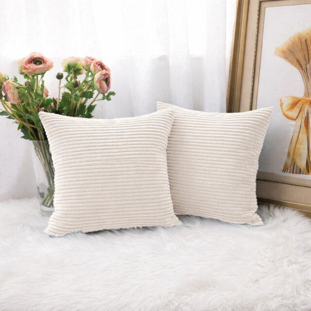Patterned Velvet Scatter Cushion Covers, Set of 2 – Soft Plush Decorative Pillow Covers for Sofa, Bed & Living Room