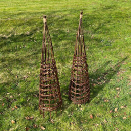 Set Of 2 Rustic Willow Garden Obelisks (1.15m)