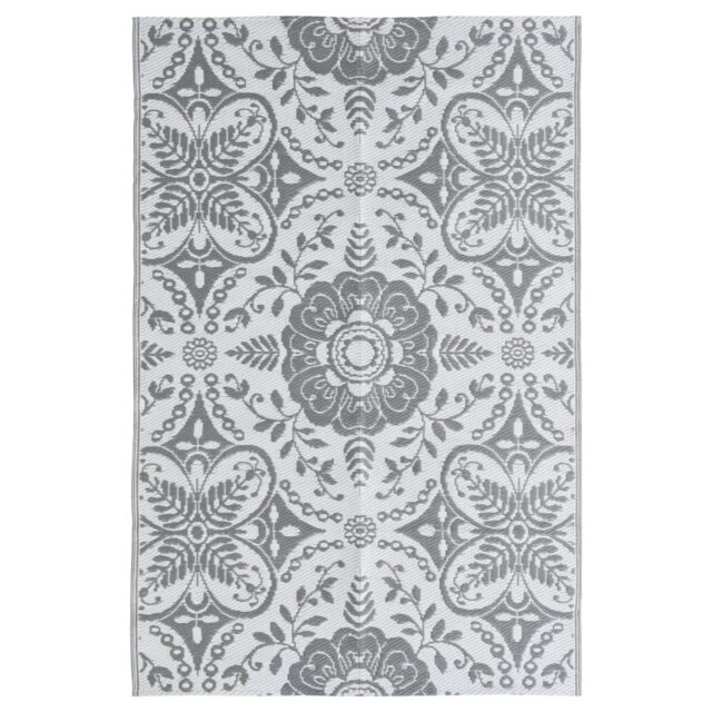 Bohon Double Layer Jacquard Light Grey Indoor / Outdoor Area Rug