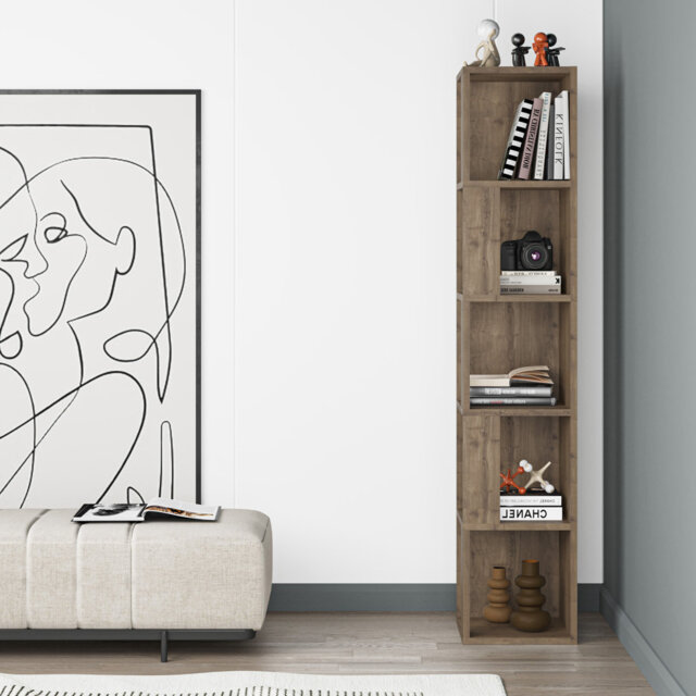 Bensonhurst Corner Bookcase Unique Design & Modern Style