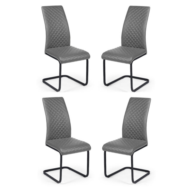 Xavier 46cm H Upholstered Side Chair in Grey