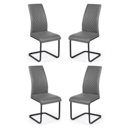 Xavier 46cm H Upholstered Side Chair in Grey