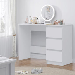 Oleary 3 Drawer Dressing Table Study Desk - Modern No-Handle Design
