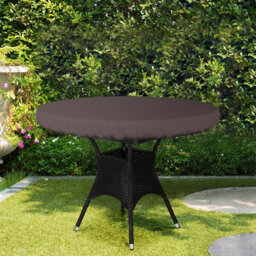 Heavy-Duty Multipurpose Round Patio Table Top Cover, Waterproof Outdoor UV-Resistant Table Cover