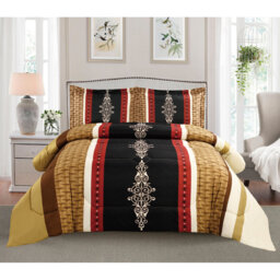Angeni Microfiber Floral Bedspread with Pillow Shams Included