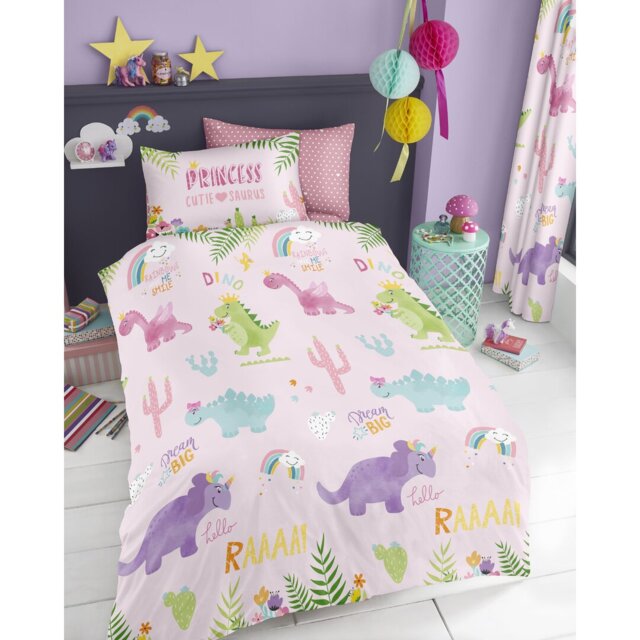 Kids Dream Unicorn Duvet Cover Set Polycotton Kids Bed Set with Pillowcases Soft Breathable Quilt Cover Button Closure Durable Easy Care