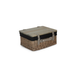 Wicker Gift or Storage Hamper with Lining