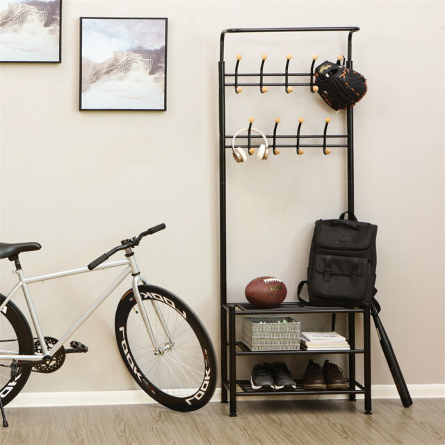 Steel Freestanding 18 - Hook Coat Rack