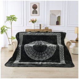 Greek Throw Blanket Warm Cosy Lightweight Decorative Premium Blanket for Sofa Couch Bed Living Room Bedroom Soft Plush All Season