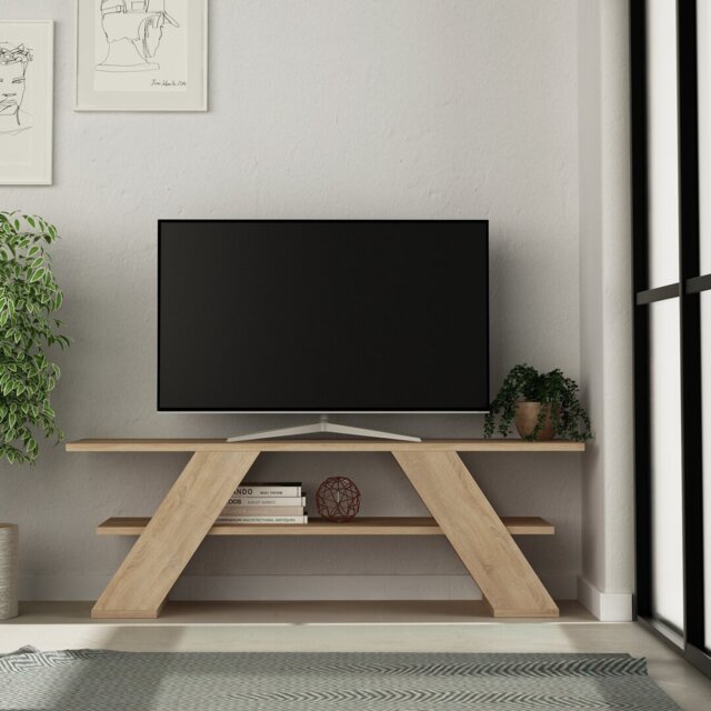 "Enrico Modern TV Stand 50"" TVs with Open Shelf"