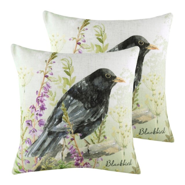 Woodward Blackbird Cushions with Filling