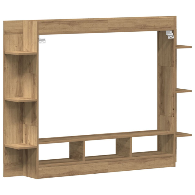TV Cabinet Artisan Oak Particle Board Standard Shelving