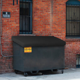 Heavy Duty Multipurpose Outdoor Dumpster Cover, Durable & UV Resistant Waterproof Trash Can Cover