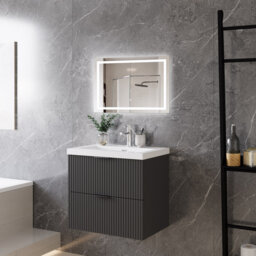 600mm Single Bathroom Vanity with Integrated Resin Basin