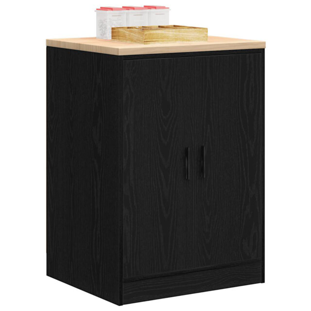Solid Wood Single Storage Cabinet ( 85cm H x 60cm W x 51cm D)