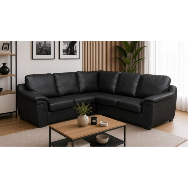 Cheswick 5 Seater Faux Leather Corner Sofa