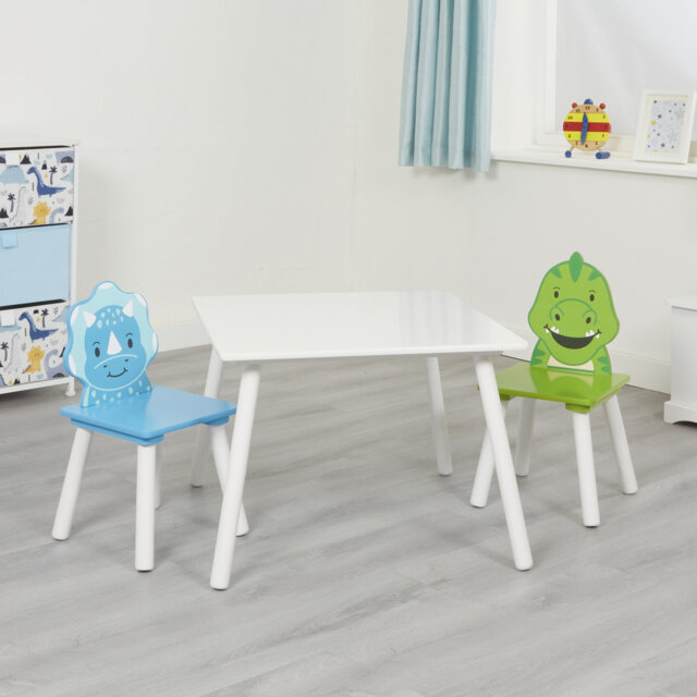 Kids Dinosaur Table and Chairs Set