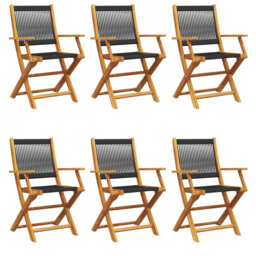 Vidaxl Folding Garden Chairs, made of solid acacia wood